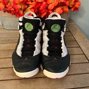 Nike Air Jordan 6 Rings (PS) Sneakers Black White Red 323432-008 Kid’s Size 3Y.